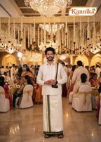 Korvai Silk Dhoti 11Kan a traditional attire | kannika