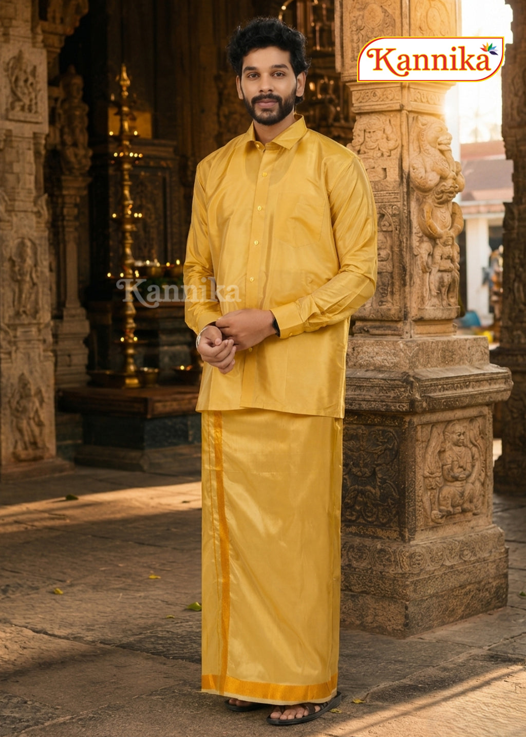 Mappillai Dhoti Suit Sets For Wedding Art Silk sanal