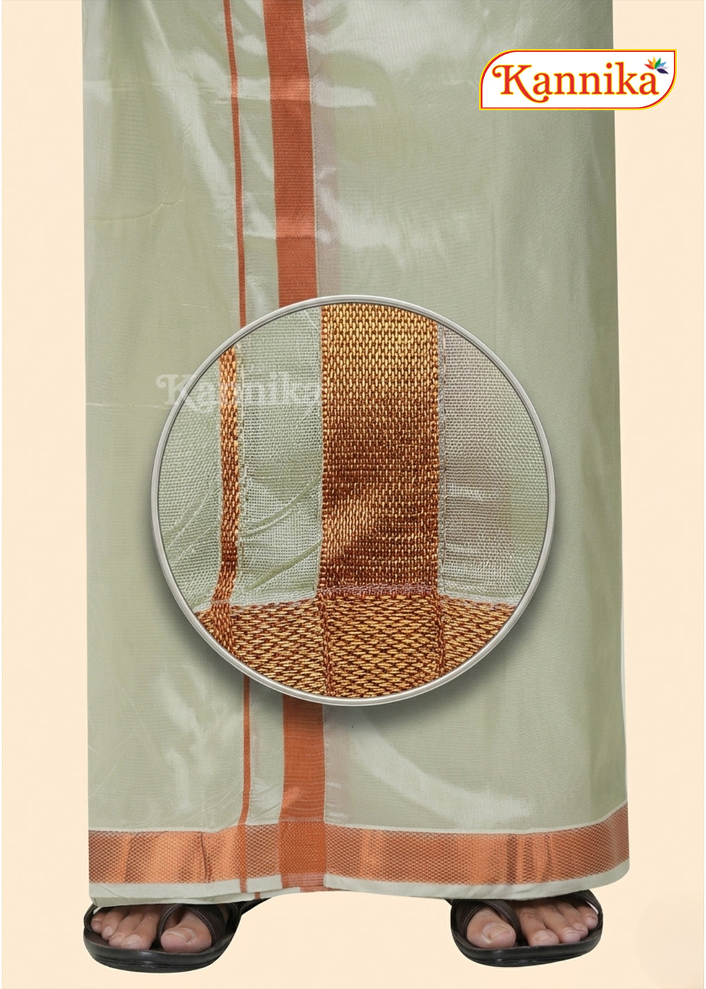 Mappillai Dhoti Suit Sets For Wedding Art Silk light Green
