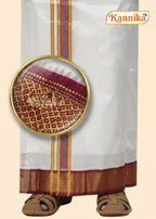 Korvai Silk Dhoti 13Kan a ethnic wear for men | kannika
