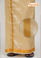 Mappillai Dhoti Suit Sets For Wedding Art Silk Yellow