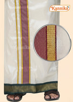 Korvai Silk Dhoti 9 Kan a ethnic wear for men | kannika