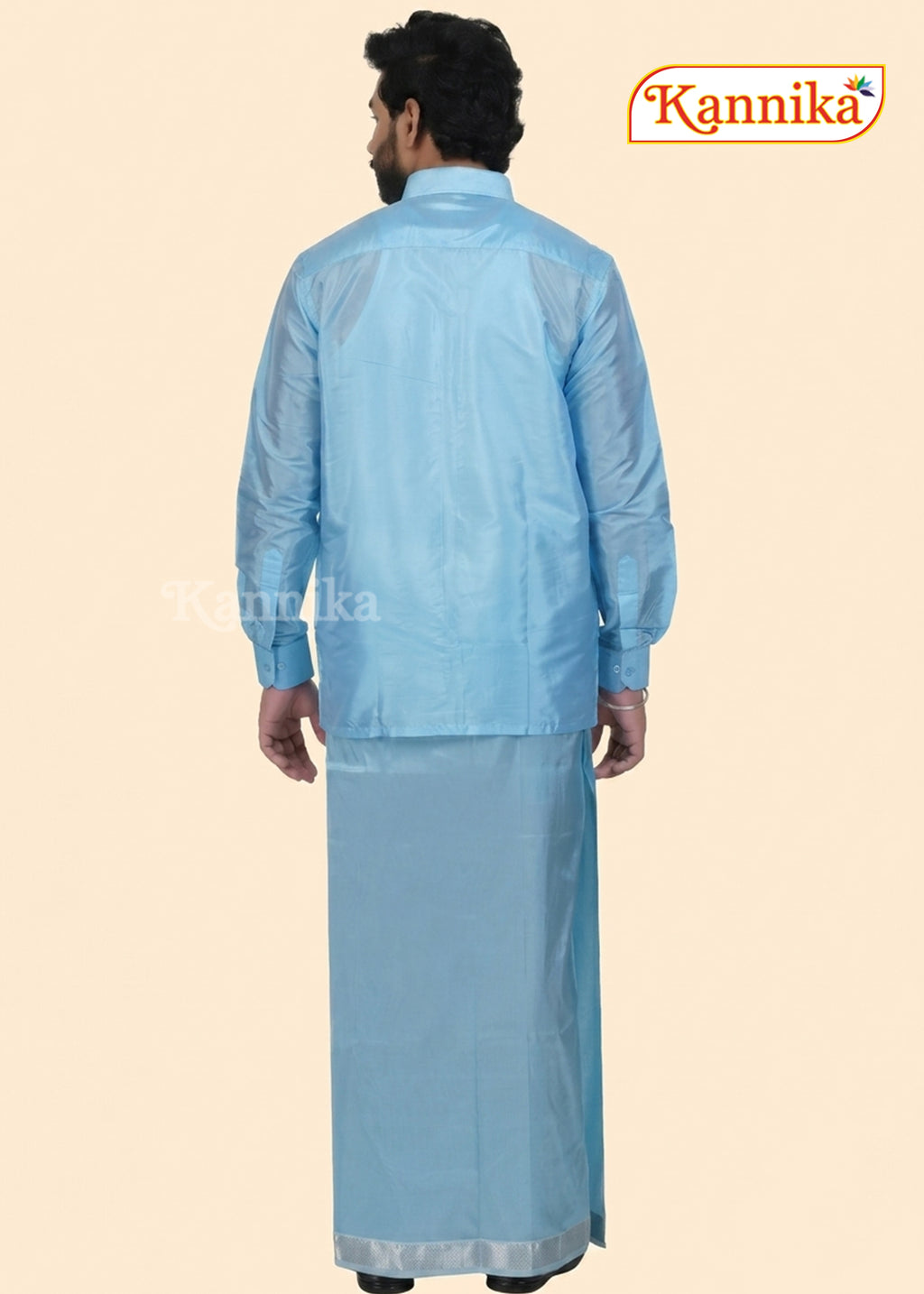 Mappillai Dhoti Suit Sets For Wedding Art blue