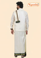 Korvai Silk Dhoti 7 Kan a ethnic wear for men | kannika