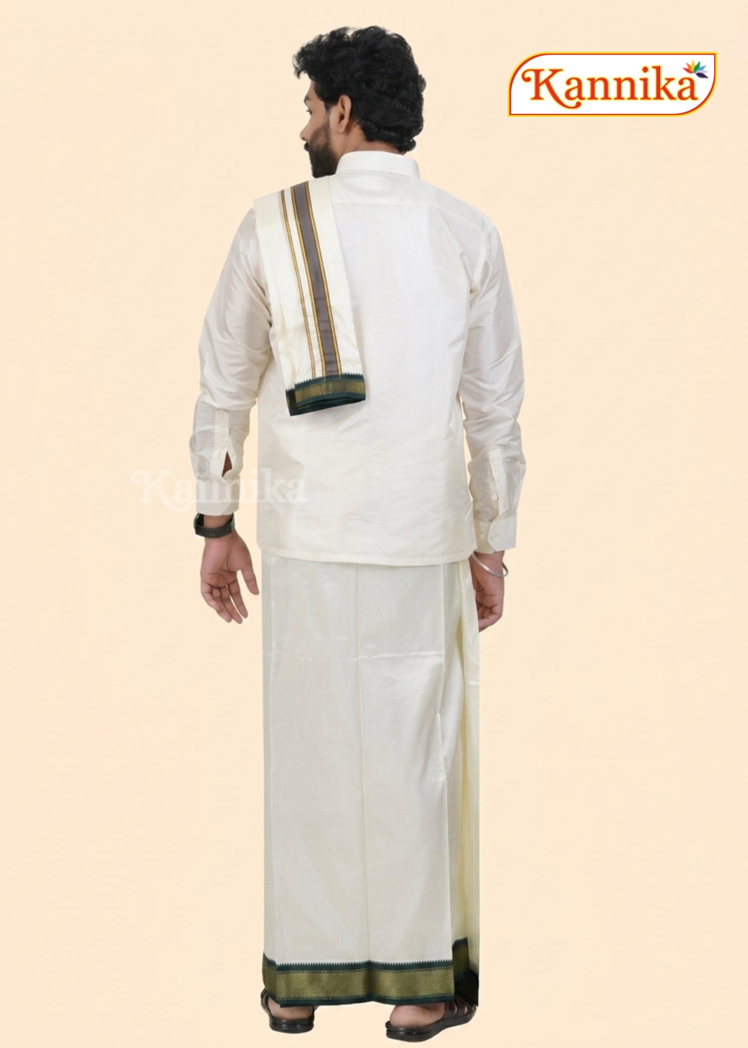 Korvai Silk Dhoti 7 Kan a ethnic wear for men | kannika
