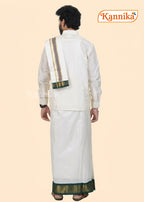 Korvai Silk Dhoti 13Kan a ethnic wear for men | kannika