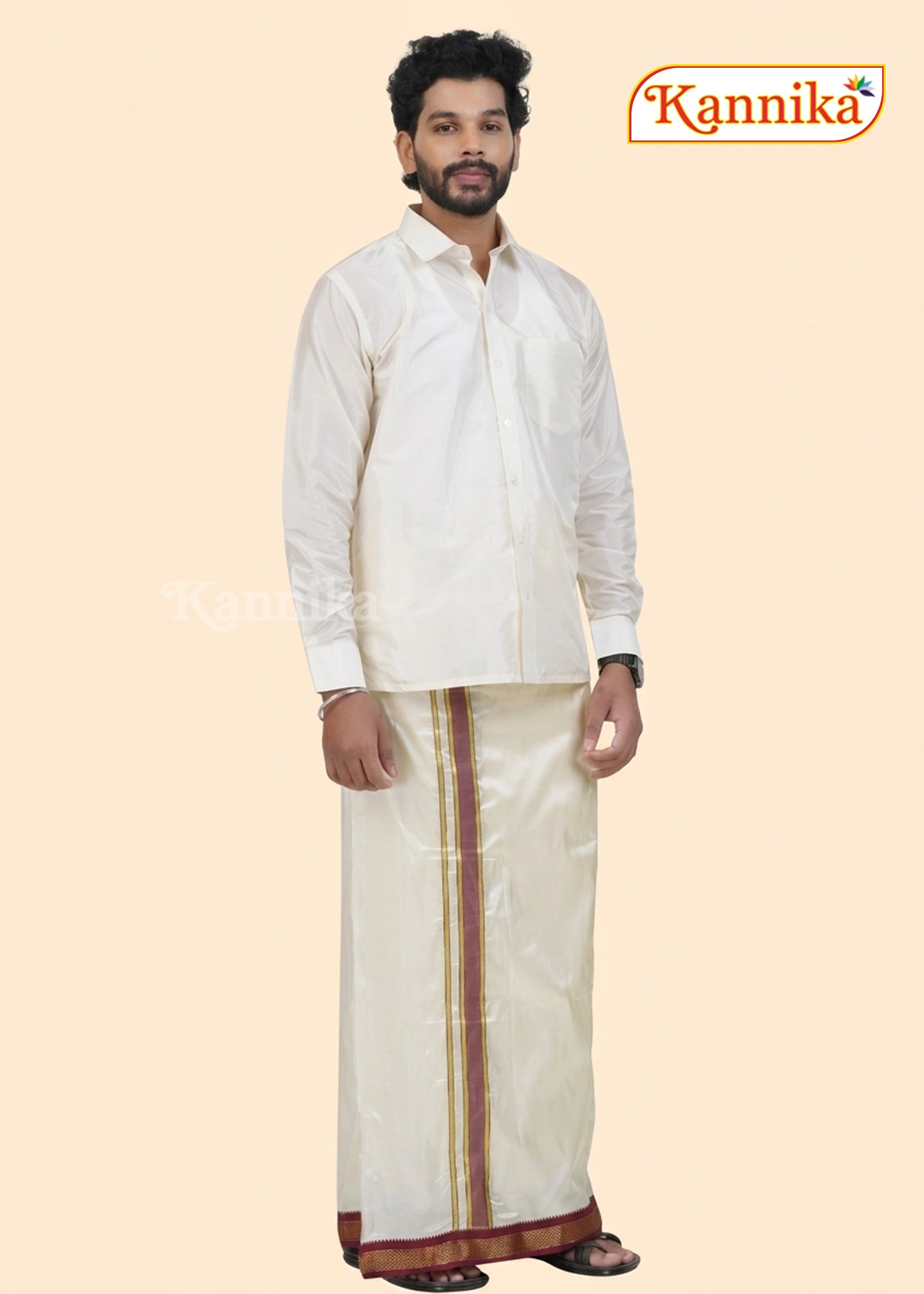 Korvai Silk Dhoti 5 Kan a ethnic wear for men | kannika