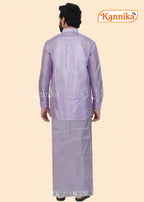 Mappillai Dhoti Suit Sets For Wedding Art Silk