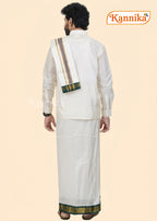 Korvai Silk Dhoti 9 Kan a ethnic wear for men | kannika