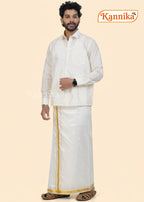 Ottiko Kattiko Dhoti | 1.5 Inch Jari Dhoti | Velcro Silk Mix Dhoti